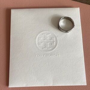 Tory Burch Silver Band Ring